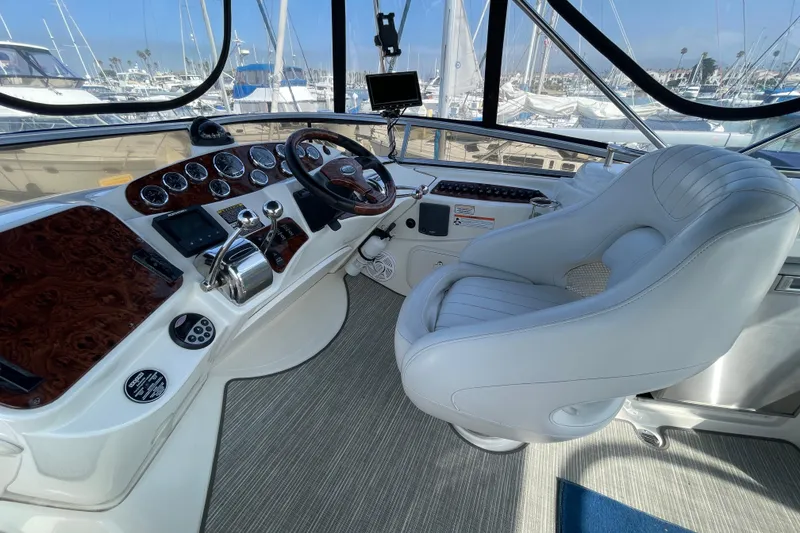 Slide: The Image of Cockpit of 2008 Meridian 341 Sedan with luxurious seating and control panel. - 41