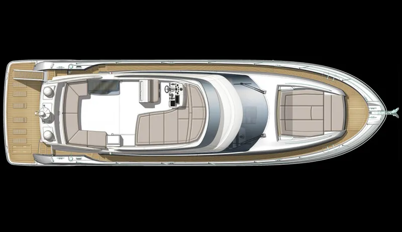 Slide: The Image of Luxurious bedroom interior of a 2016 Prestige 550 yacht, featuring a cozy bed and elegant furnishings. - 64