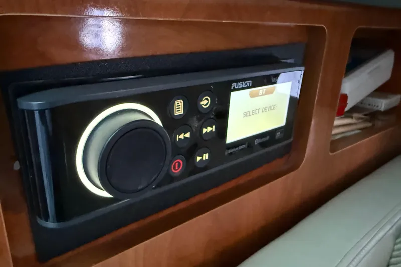 Slide: The Image of Fusion stereo system in 2004 Four Winns 298 Vista boat interior. - 37