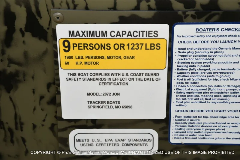Slide: The Image of Tracker Grizzly 2072 Side Console Utility Jon w/60HP Mercury 4 Stroke 2026 - 25