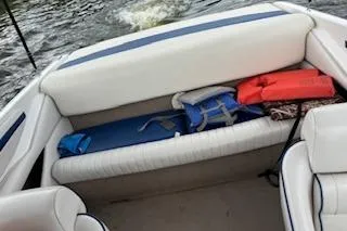 Slide: The Image of 2002 Chaparral 200 SSe boat interior with life jackets on seats. - 9