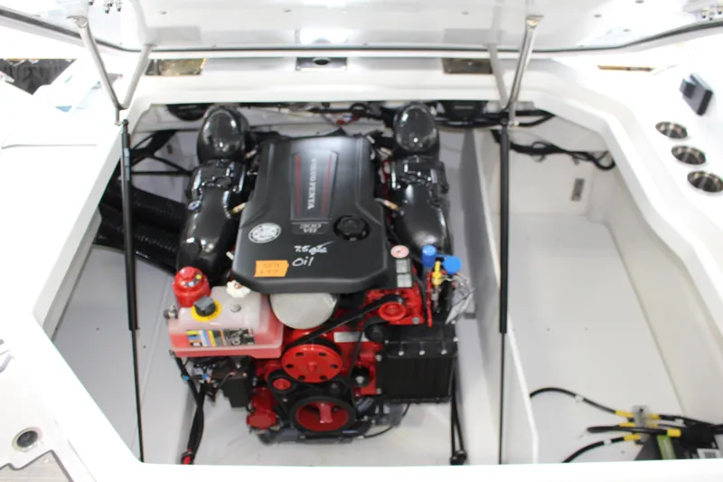 Slide: The Image of Engine compartment of 2025 Cobalt R6 boat, showcasing powerful motor and components. - 5