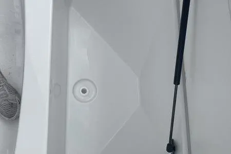 Slide: The Image of 2025 Stingray 173CC boat interior with sleek white design and modern features. - 10