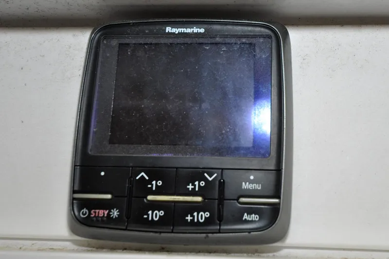 Slide: The Image of Raymarine control panel on 1986 Hinckley Sou'wester 51 yacht. - 29