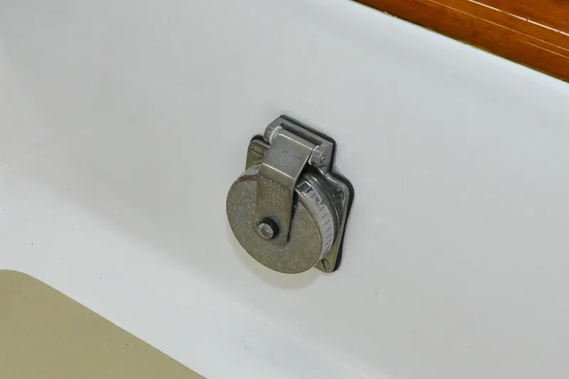 Slide: The Image of Stainless steel fitting on 1986 Hinckley Sou'wester 51 yacht. - 19