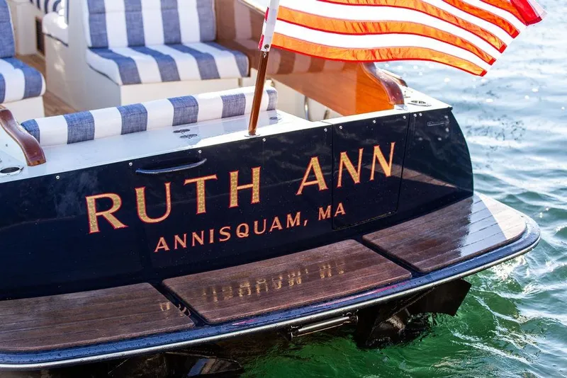 Slide: The Image of Hinckley Picnic Boat 34 S, 2023 model, with "Ruth Ann" name, Annisquam, MA. - 29