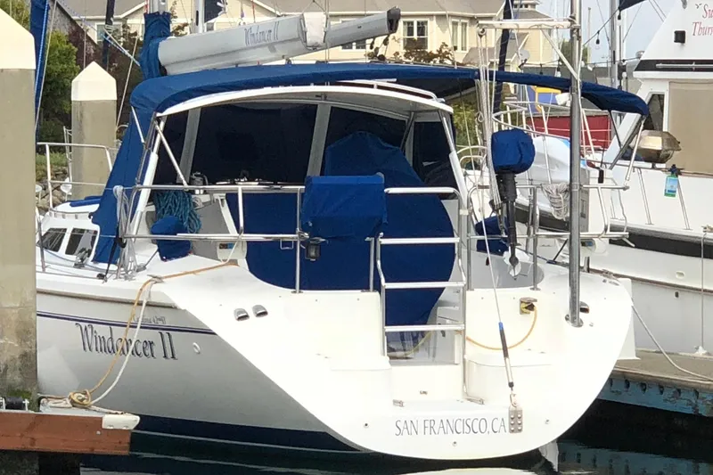 Slide: The Image of 2002 Catalina 42 MkII sailboat docked in San Francisco marina. - 36