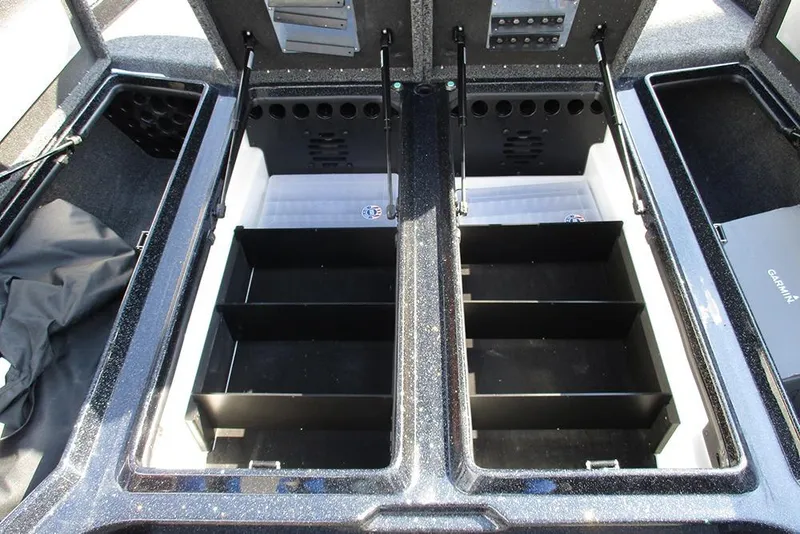 Slide: The Image of 2026 Nitro Z21 XL Pro storage compartments with organized dividers and sleek design. - 15