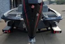 Slide: The Image of 2026 Phoenix 818 Pro boat on trailer, rear view, outdoors. - 10