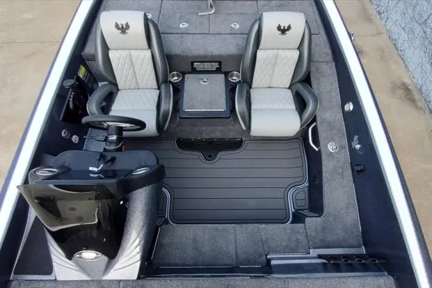 Slide: The Image of 2026 Phoenix 818 Pro boat interior with dual seats and steering console. - 5