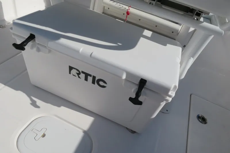 Slide: The Image of RTIC cooler on 2025 Sea Fox 268 Commander boat deck, Sarasota, FL. - 29