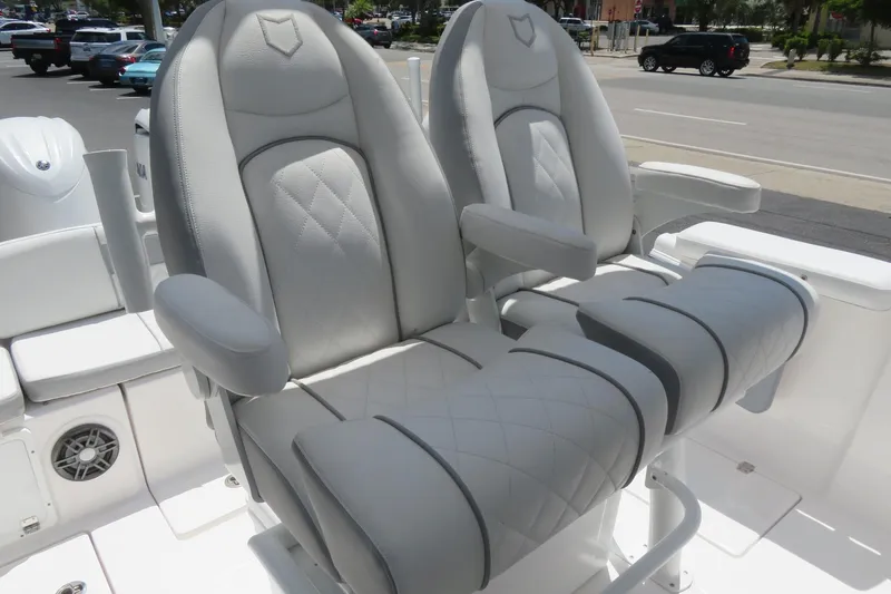 Slide: The Image of Luxurious seating on 2025 Sea Fox 268 Commander boat, Sarasota, FL. Twin Yamaha F200s. - 30