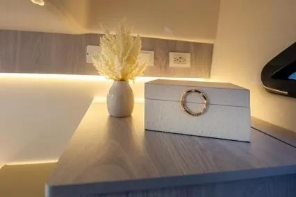 Slide: The Image of 2025 Hanover 387 Classic Luxury Edition interior with elegant decor and ambient lighting. - 12