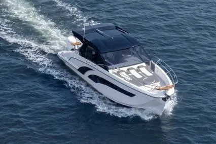 Slide: The Image of 2025 Hanover 387 Classic Luxury Edition yacht cruising on open water. - 3