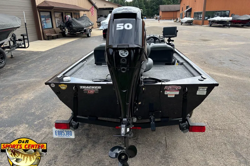 Slide: The Image of 2023 Tracker Pro 170 boat with Mercury 50 engine at dealership lot. - 4