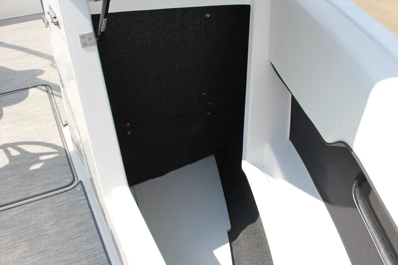 Slide: The Image of 2025 Cobalt CS23 boat interior, featuring sleek design and modern materials. - 12