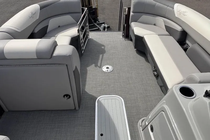 Slide: The Image of 2025 SunChaser Eclipse 23 Fish boat interior with spacious seating and modern design. - 9