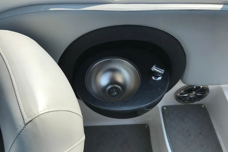 Slide: The Image of Interior of 2012 Starcraft Crossover 220 SCX IO boat with sink and speaker. - 11