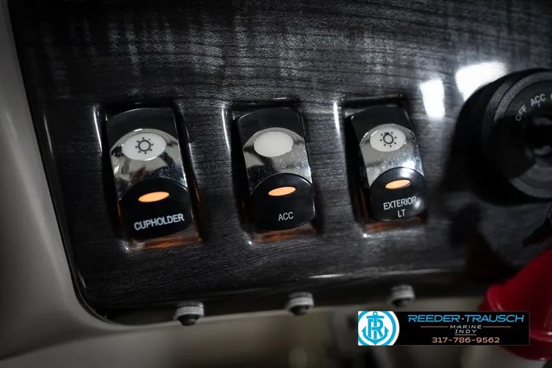 Slide: The Image of Garmin Echo 101 fishfinder on 2016 Bennington 2375 RSB boat dashboard. - 42