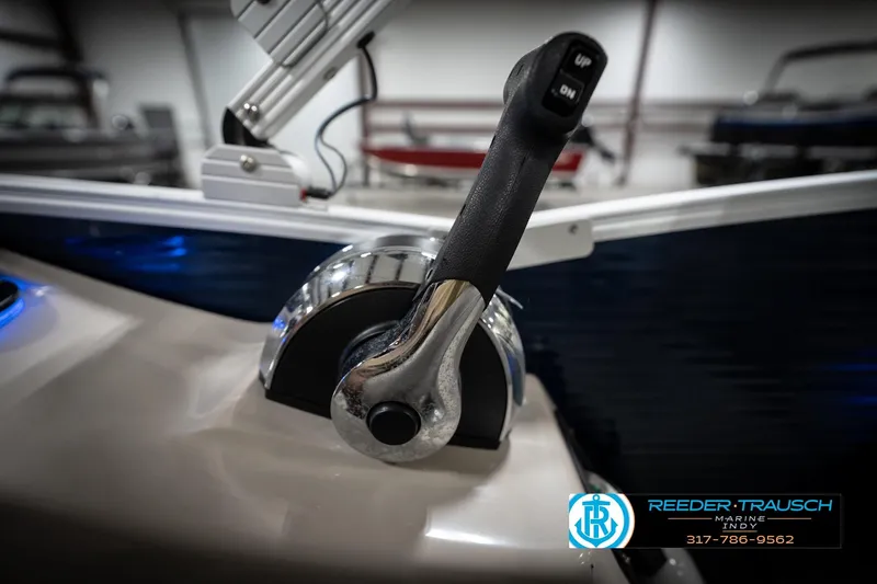 Slide: The Image of Control panel of a 2016 Bennington 2375 RSB boat with power switches. - 44