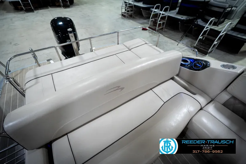 Slide: The Image of Luxurious seating on 2016 Bennington 2375 RSB pontoon boat, featuring plush upholstery and elegant design. - 50