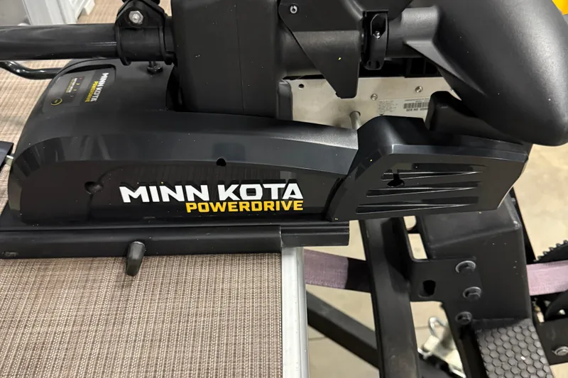 Slide: The Image of Minn Kota PowerDrive motor on 2021 Sun Tracker Bass Buggy 16 XL boat. - 12
