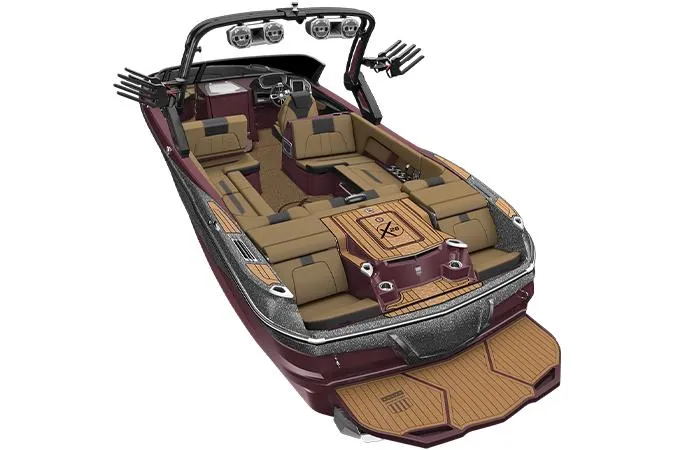 Slide: The Image of Manufacturer Provided Image: 2022 MasterCraft X26 boat with luxurious seating and advanced features. - 28