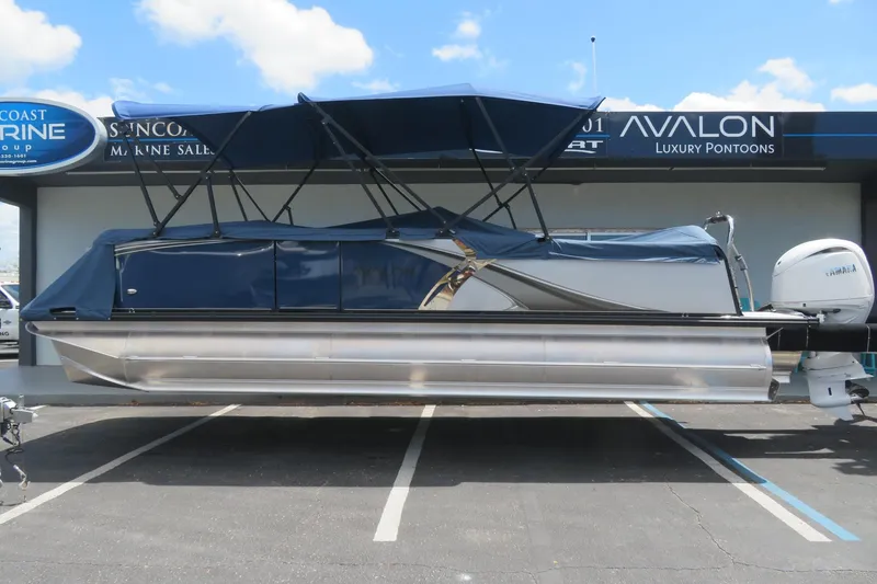 Slide: The Image of 2025 Avalon 2385 LSZ Versatile Rear Lounger luxury tri-toon boat in Sarasota, FL dealership. - 14