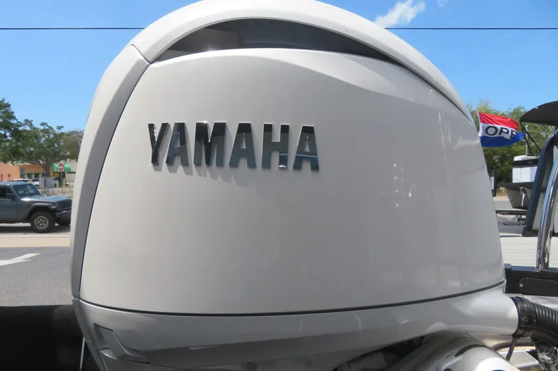 Slide: The Image of Yamaha outboard motor on 2025 Avalon 2385 LSZ Versatile Rear Lounger, Sarasota, FL. - 27