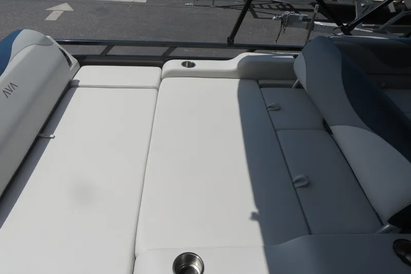 Slide: The Image of 2025 Avalon 2385 LSZ Versatile Rear Lounger, luxury tri-toon boat interior, Sarasota, FL. - 47