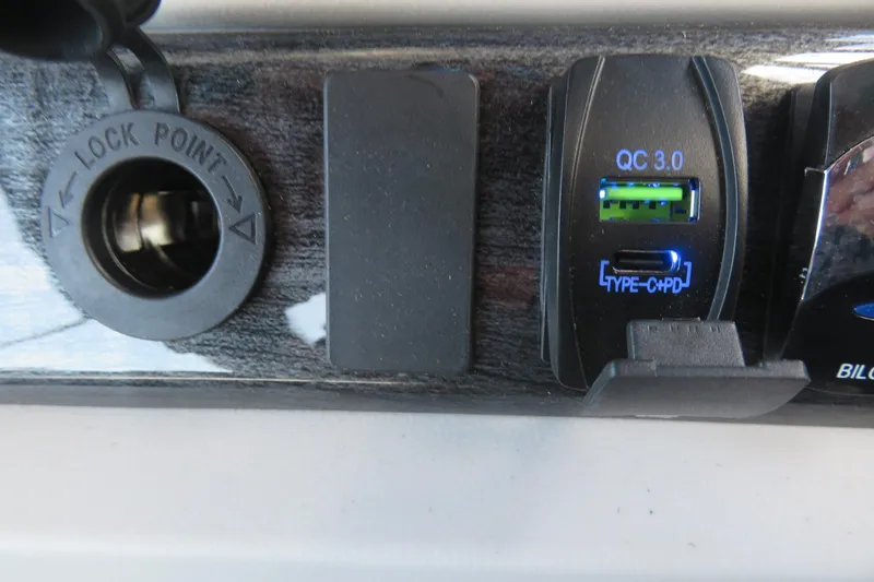 Slide: The Image of 2025 Avalon 2385 LSZ Versatile Rear Lounger USB and power ports, Sarasota, FL. - 63