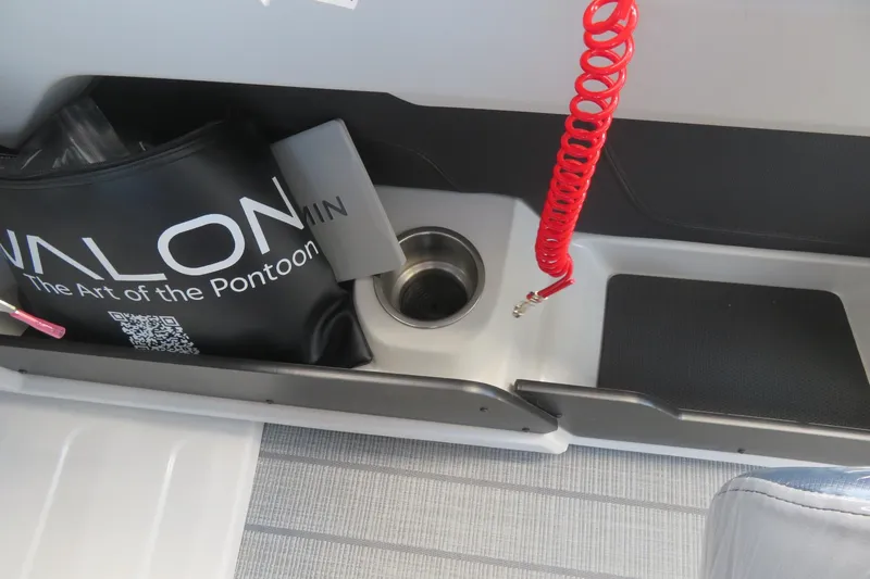 Slide: The Image of 2025 Avalon 2385 LSZ Versatile Rear Lounger interior with cup holder and storage, Sarasota, FL. - 66