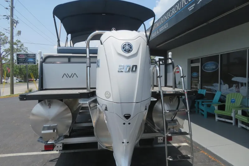 Slide: The Image of 2025 Avalon 2385 LSZ Versatile Rear Lounger with Yamaha engine, displayed in Sarasota, FL. - 80