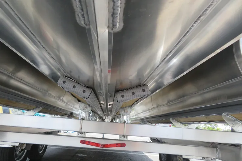 Slide: The Image of Underneath view of 2025 Avalon 2385 LSZ Versatile Rear Lounger luxury tri-toon in Sarasota, FL. - 87