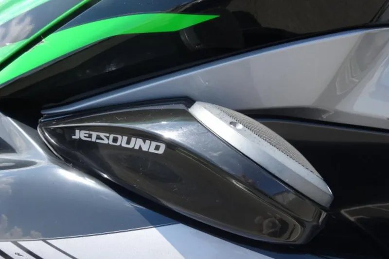 Slide: The Image of Close-up of 2020 Kawasaki STX160 JetSound speaker detail. - 6