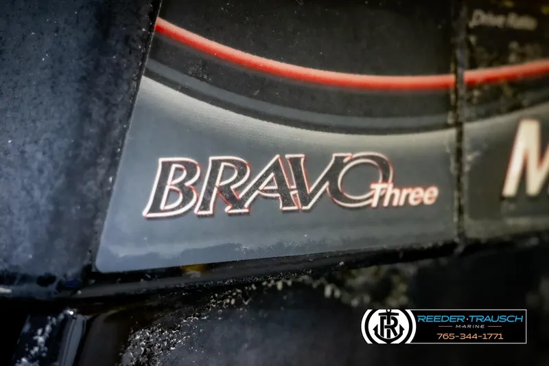 Slide: The Image of Close-up of Bravo Three logo on 2007 Crownline 21 SS boat. - 47