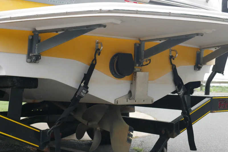 Slide: The Image of Rear view of 2007 Correct Craft 236 Team Edition boat on trailer. - 33
