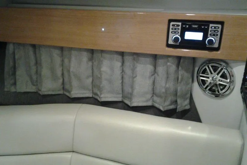 Slide: The Image of 2016 Formula 330 Crossover Bowrider sink and storage area with sleek design. - 21