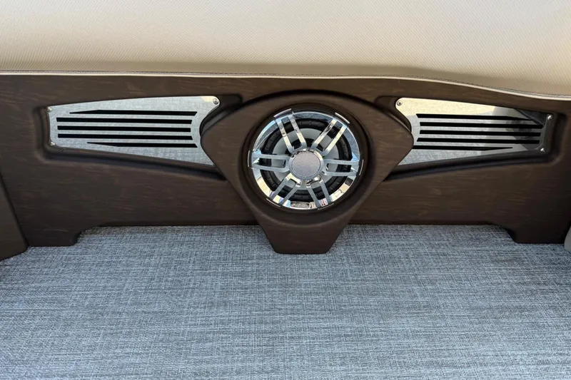 Slide: The Image of 2025 Tahoe 2385 interior speaker system with sleek design and modern finish. - 23