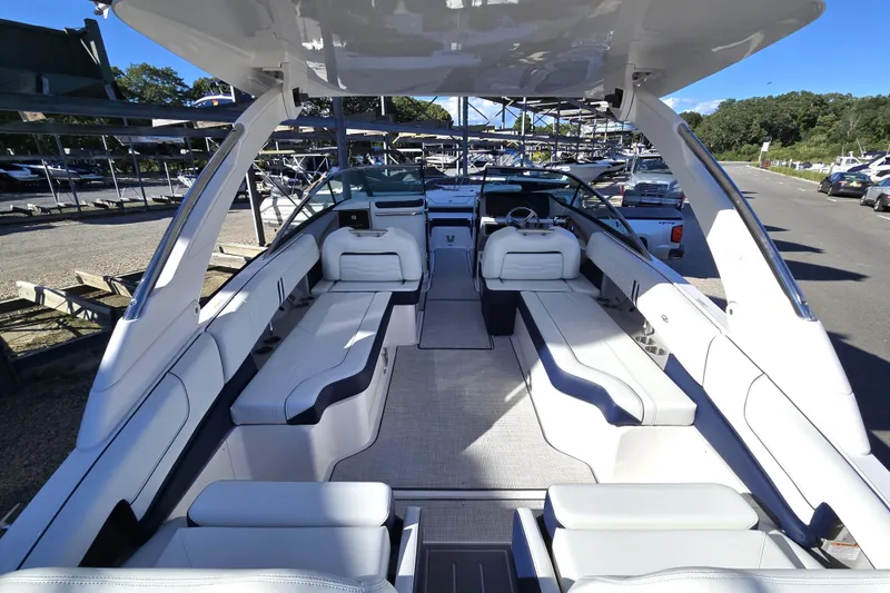 Slide: The Image of Luxurious 2026 Regal LX9 boat interior with spacious seating and modern design. - 3