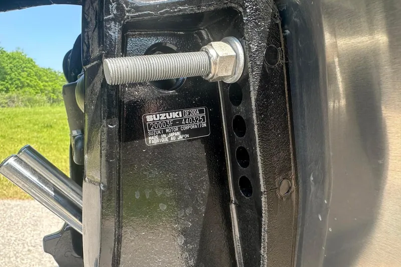 Slide: The Image of Close-up of Suzuki DF200A engine part on 2025 Tahoe 2385 boat. - 30
