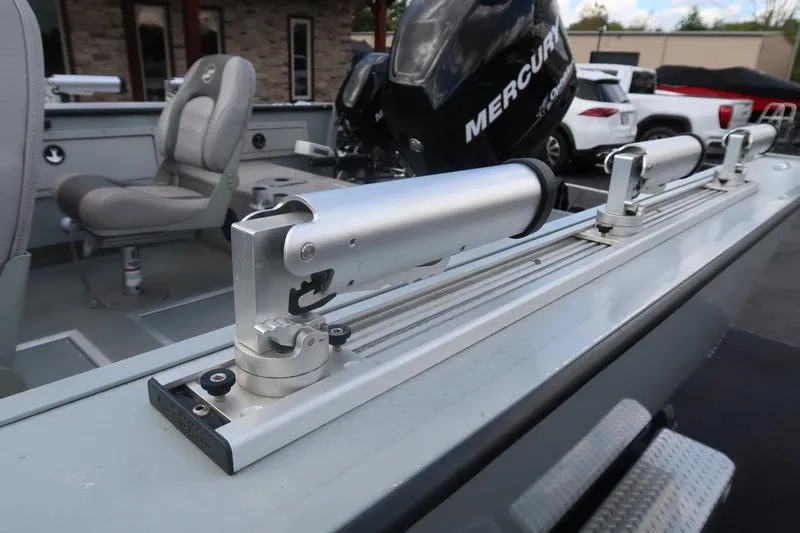 Slide: The Image of 2008 Starcraft STX PRO 2050 boat with Mercury engine and adjustable rod holders. - 45