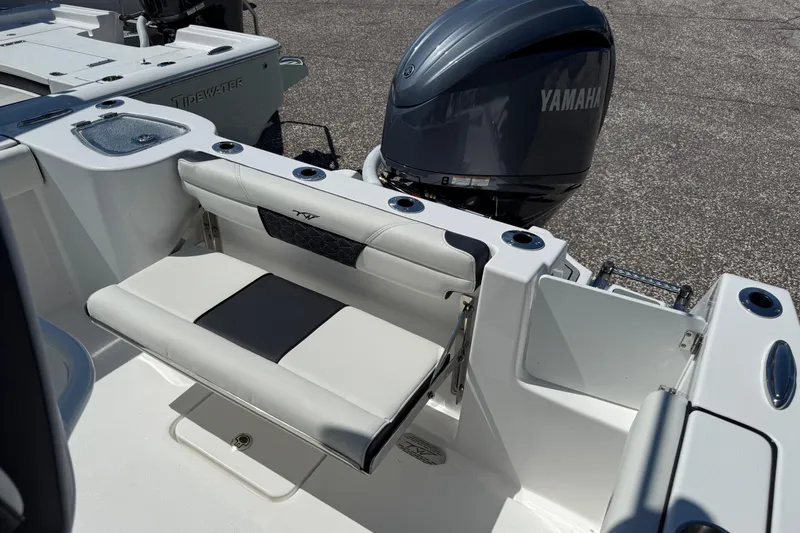 Slide: The Image of 2026 Tidewater 232 CC Adventure boat with Yamaha engine and comfortable seating. - 17