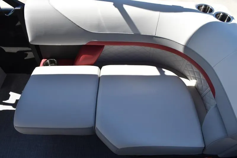 Slide: The Image of 2026 Lowe SS 210 WT boat deck with ladder and railing, featuring sleek design. - 50