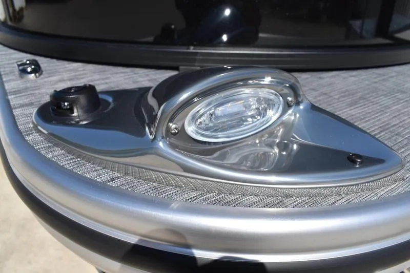 Slide: The Image of 2026 Lowe SS 210 WT boat with stainless steel railing and deck view. - 51