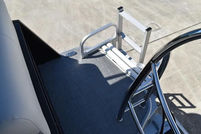 Slide: The Image of 2026 Lowe SS 210 WT boat deck with sleek design and modern seating. - 52