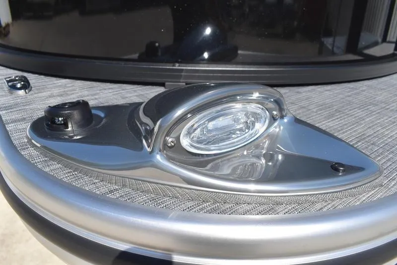 Slide: The Image of Close-up of 2026 Lowe SS 210 WT boat cleat on textured surface. - 55