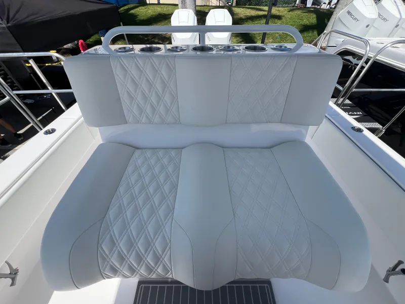 Slide: The Image of Luxurious seating on the 2024 Invincible 33 Open Fisherman boat. - 10