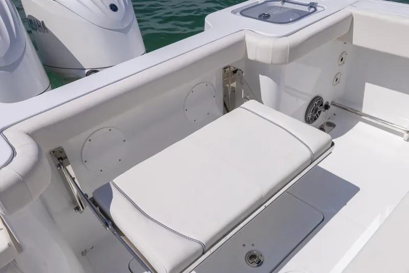 Slide: The Image of 2026 Sea Hunt Gamefish 28 boat with forward seating and dual engines. - 28