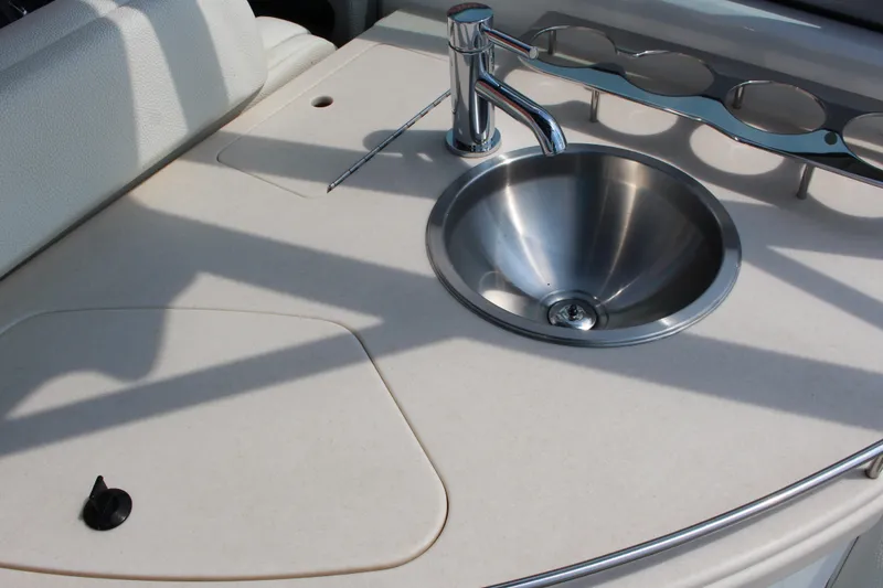 Slide: The Image of Luxury boat sink and countertop on 2018 Cobalt R35 model. - 28